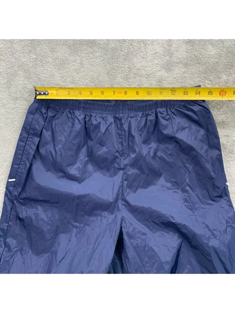 Vintage Nike Track Pants Mens Large Windbreaker Navy Blue Gray Tag 90’s Vented